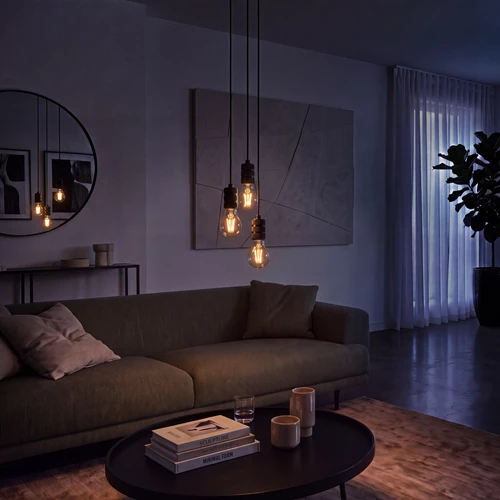 Lucide A60 Class B - Filament lamp - Ø 6 cm - LED Dimb. - E27 - 1x7W 2700K - Transparant - sfeer 2